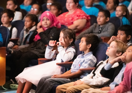 Elementary students in Lesher Center