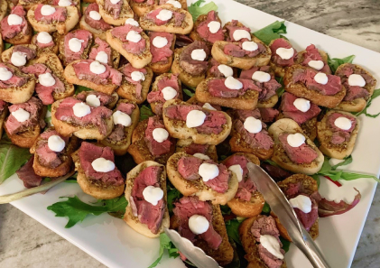 Beef tenderloin bites by Simple Elegance Catering, Danville