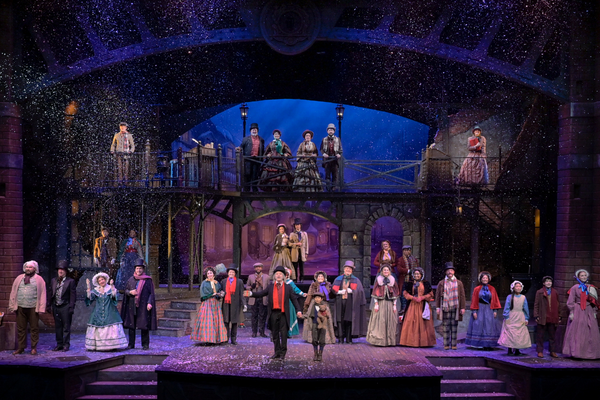 Cast of Center REP's A Christmas Carol 2021. Photo by Kevin Berne. 600 x 400